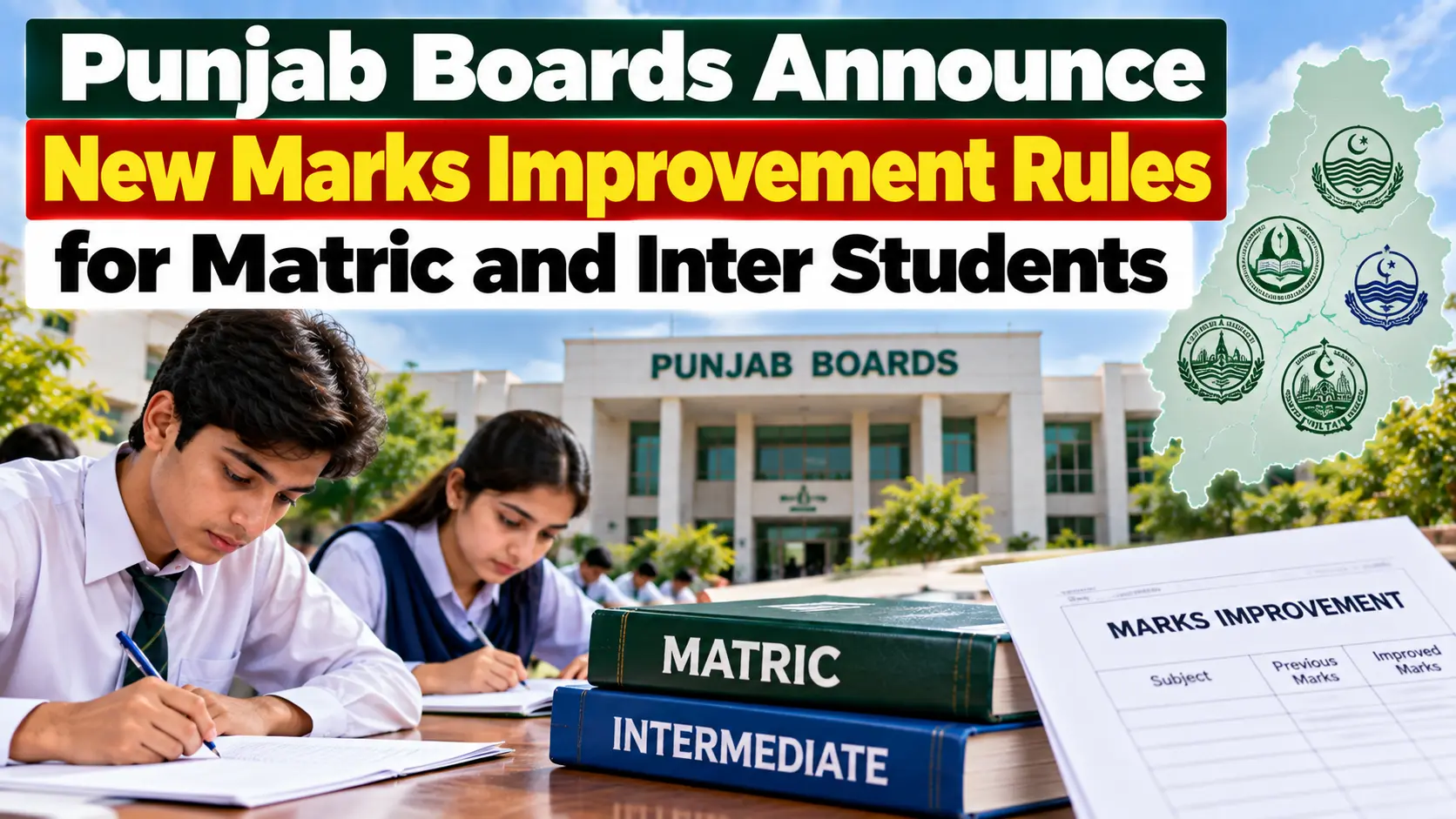 Punjab Boards Announce New Marks Improvement Rules for Matric and Inter Students